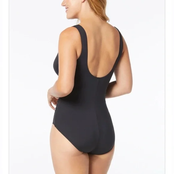 Coco Contours Reef Solitaire Bra Underwire One Piece Swimsuit Shaping Black 16 - Picture 4 of 14